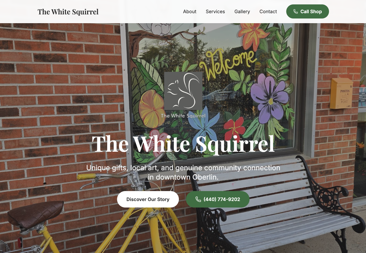 The White Squirrel Website Preview